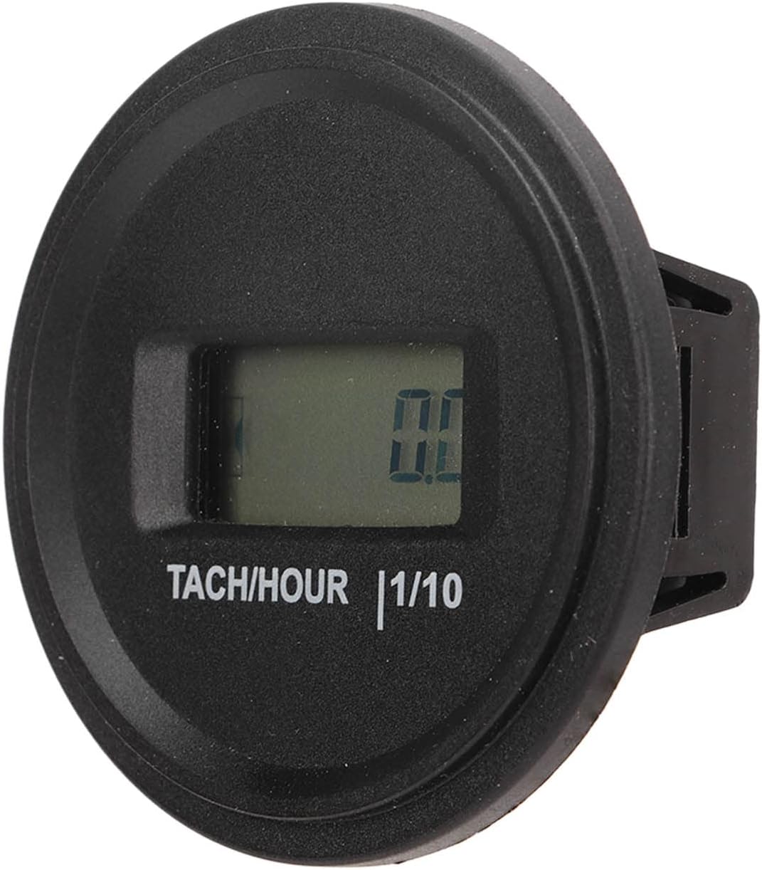 Small Engine Hour Meter, Digital Tachometer, Qiilu Tach