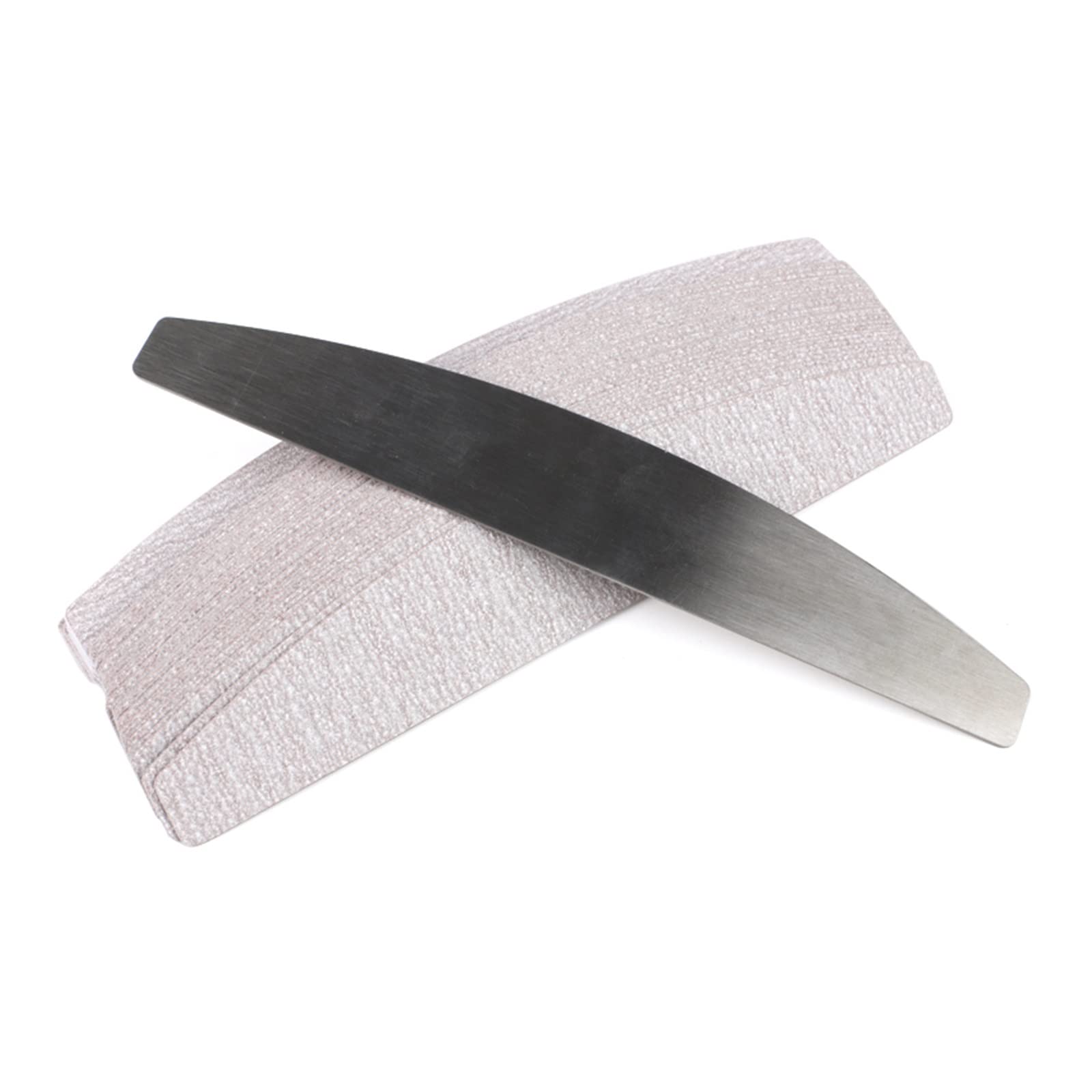 TRUSTTWO 50 pz/100 pz Grigio pastiglie Rimovibili con Manico in Metallo di Ricambio Carta vetrata Lima for Unghie 100/180 Misura for Manicure Callus Remover Buffer The 50Pcs Sandpaper 18