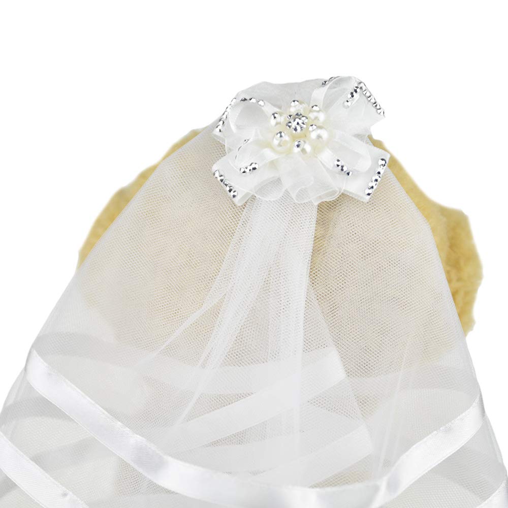 Velo Da Sposa Per Animali Domestici - Copricapo Con Forcina, Per Cani E Gatti Taglia Media/L - Decorazione Matrimonio