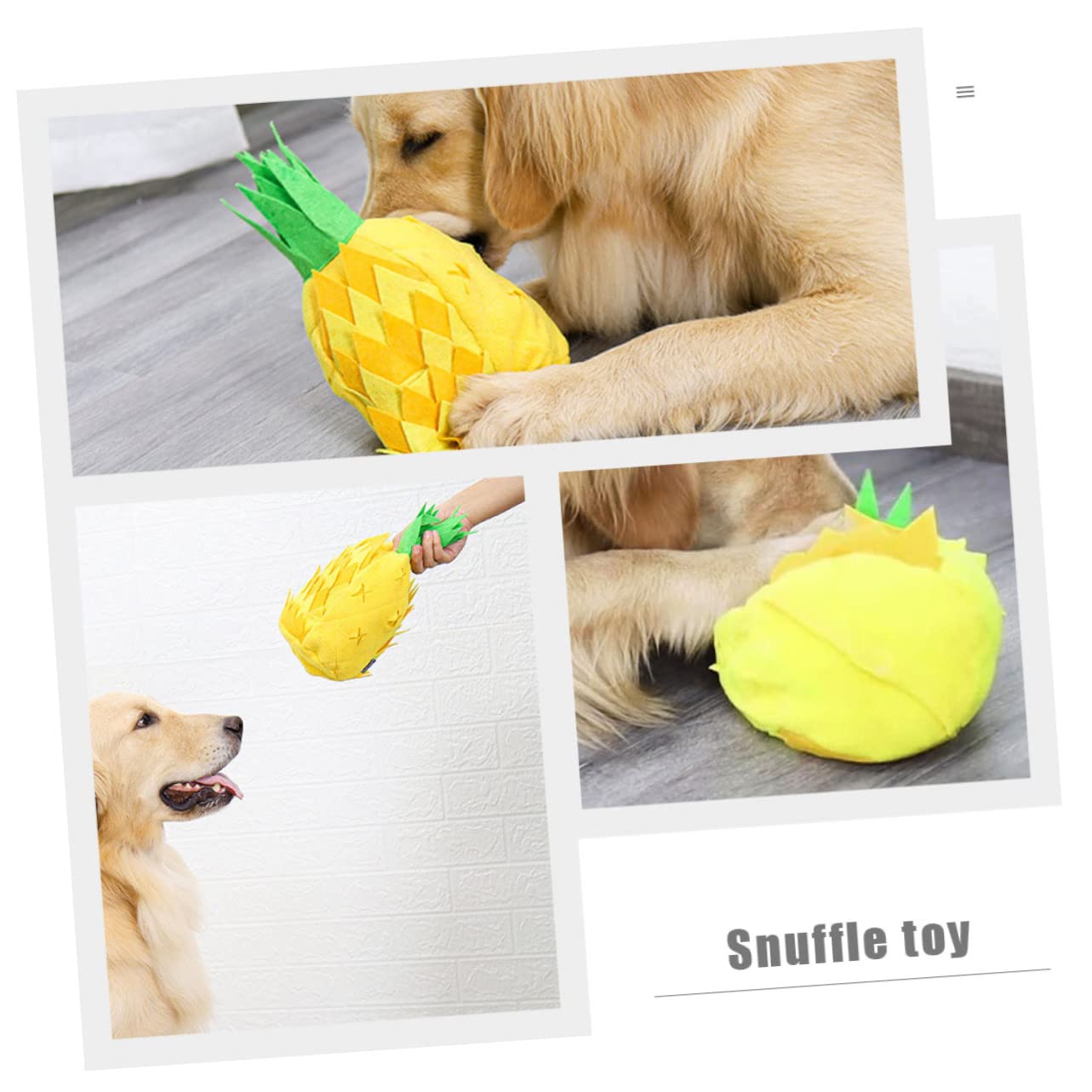 Jouet Ananas pour Chien Jouet à Mâcher Interactif à Renifler pour Chien Lavable