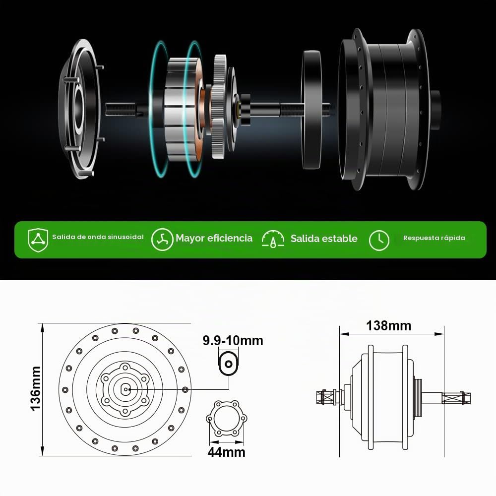 YOSE POWER Ebike - Kit de conversión para bicicleta eléctrica (36 V, 250 W, 26 pulgadas, con controlador integrado, batería de 36 V13 Ah)