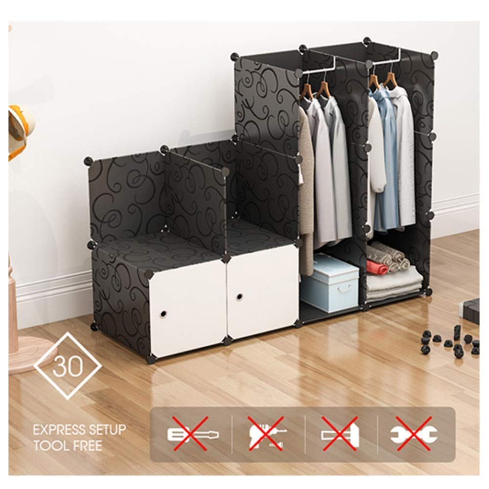 Appendiabiti Falttuch Kleiderschrank Schöne Flamingo Designed Garderobe Kombination Kleiderschrank Schrank für Schlafzimmer Dekoration Tragbare Garderobe (Colore: Bianco Größe: 147X48X147Cm