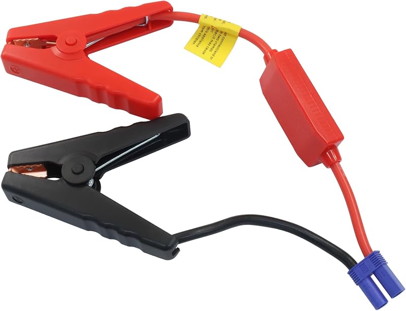 Cabo auxiliar de partida EC5 Zorveiio com garras para bateria 12 V – 1 unidade