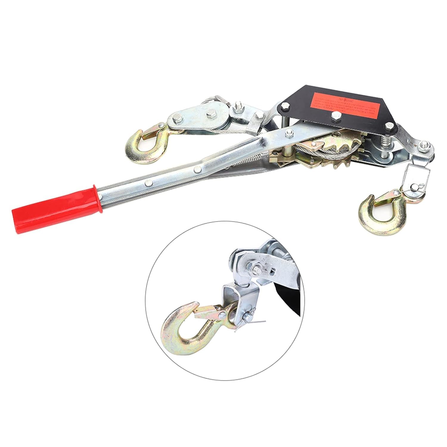 Seilwinde, Seilwinde, Handwinde, 2T Drahtseil-Handabzieher, Mini-Spanner mit Zahnrädern, Handseilzug, Automobil-Hebe-Windenabzieher, Erholung