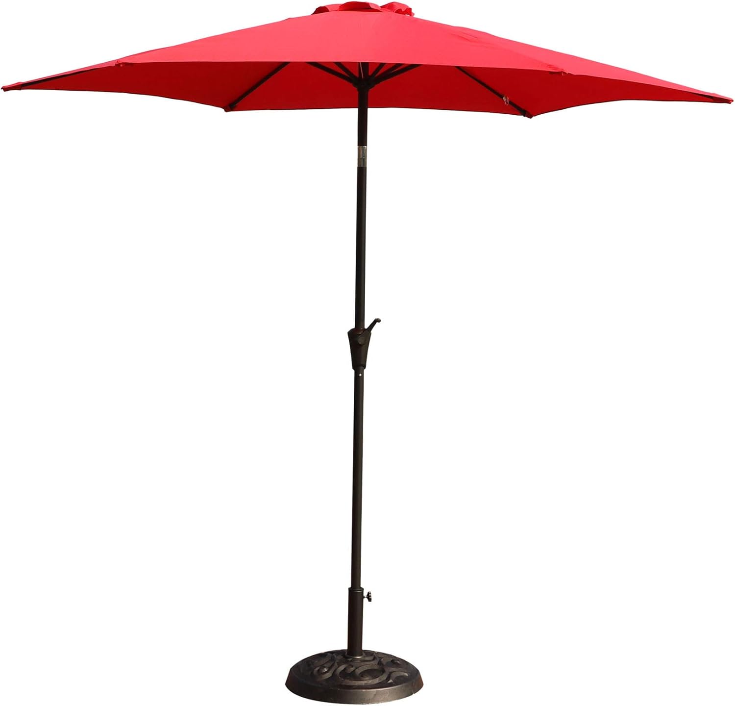 7 ft Patio Umbrella With Carry Bag, UV Protect Umbrella with Heavy Duty Pole, Outdoor Umbrella with Push Botton Tilt & Crank Ideal for Garden, Lawn, Deck, Yard&Pool
