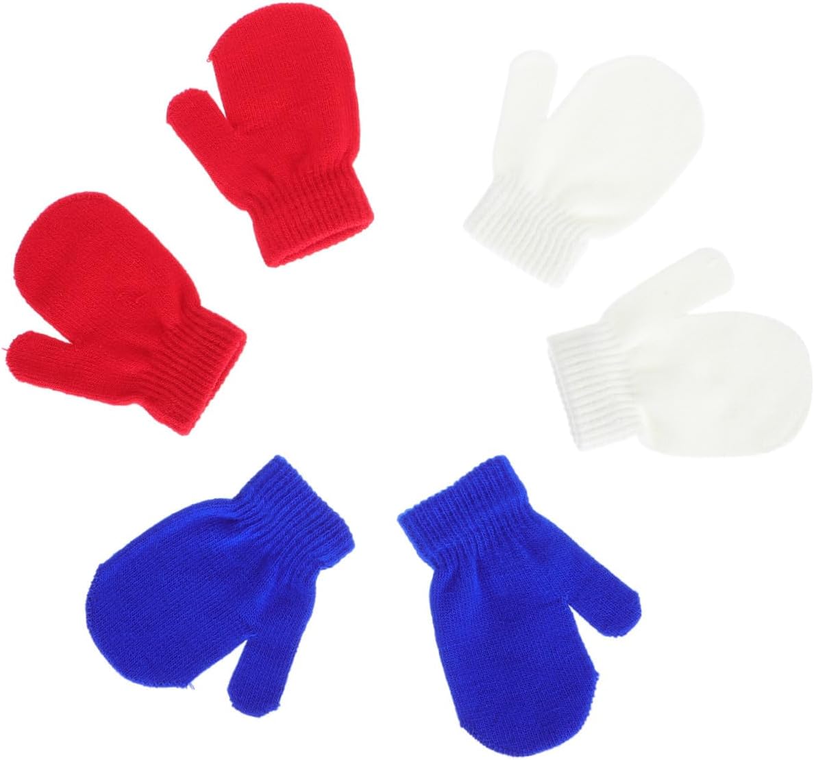 Durable Knitted Snow Gloves for Boys and Girls Winter Mittens Set of 6 for Boys Girls