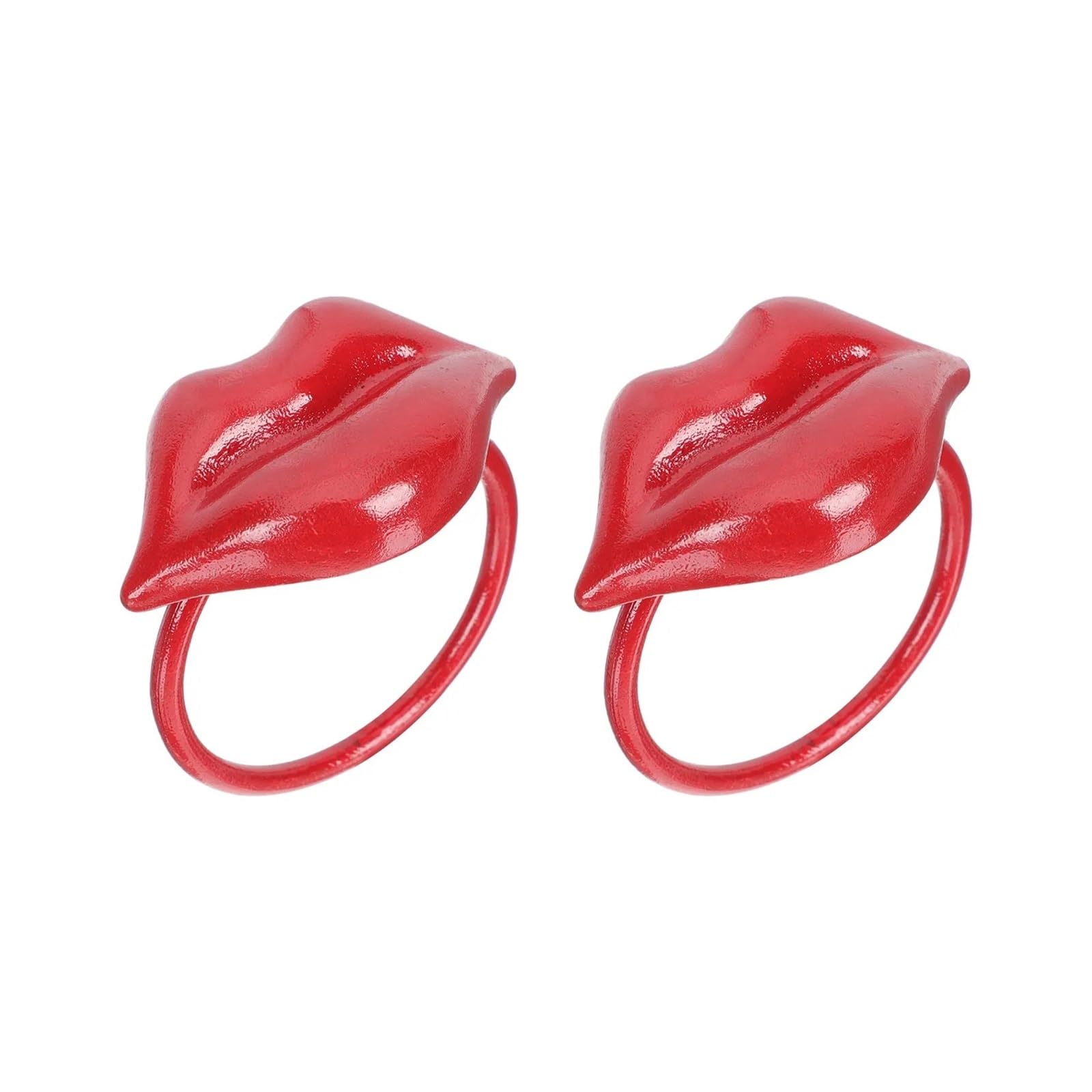 napkin rings Ring Valentine'S Day Themed Red Lip Shaped Zinc Alloy Creative Napkin Buckle Dining Table Decor For Home Restaurant