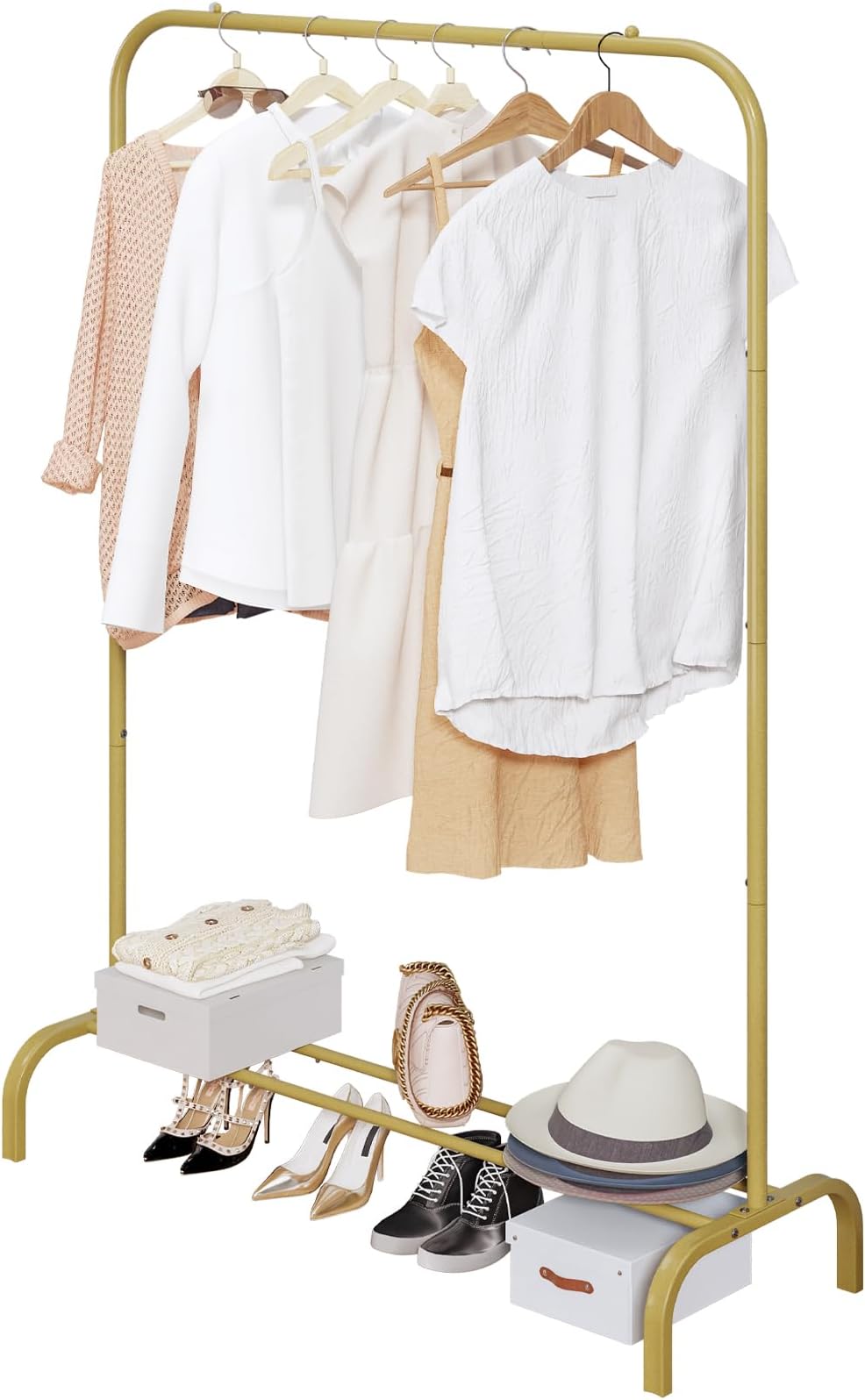 Kitsure Clothes Rack with Wheels 30.3" to 47.2" L