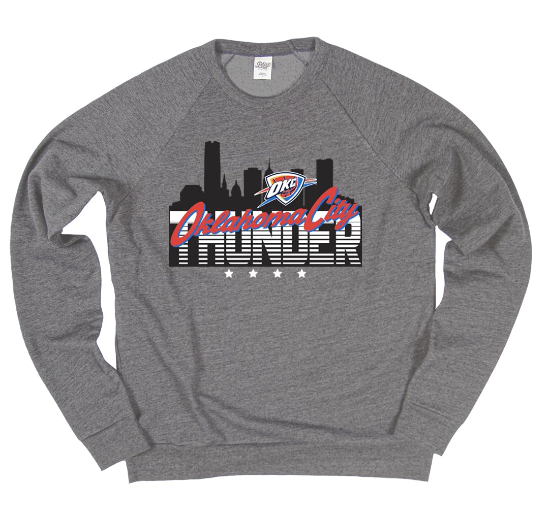 Blue 84 Unisex Team Color Nba -Adult Nba Officially Licensed Tri-Blend Crewneck Sweatshirt Flyline