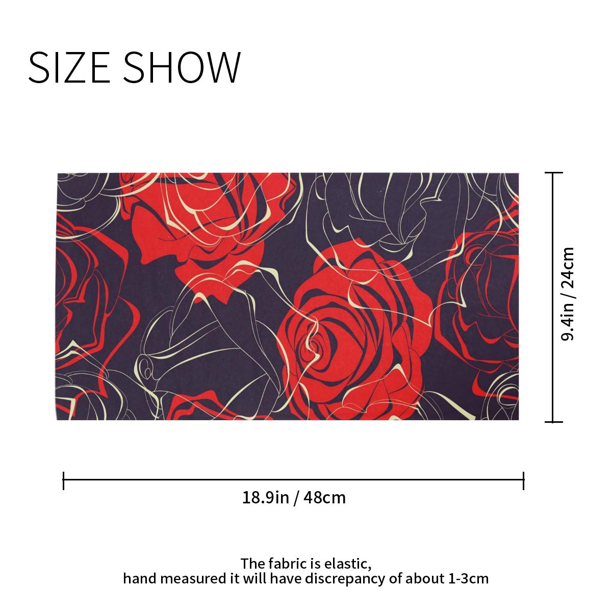 MOYYO Red Rose Face Sun Dust Mask Bandanas Seamless Elastic Head Wrap Neck Gaiter Magic Scarf Headband for Festivals Running Cycling Indoor Outdoor Sport