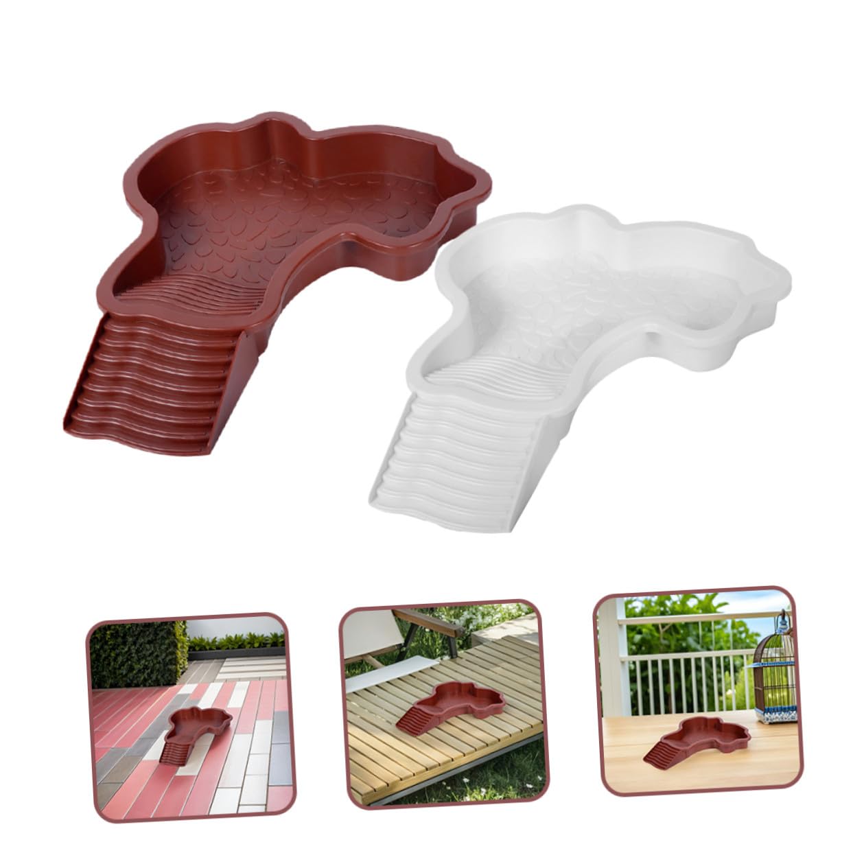Abaodam 2 Pezzi Vasca per Tartarughe con Piattaforma per Crogiolarsi e Rampa Integrata Piscina Acquatica Multifunzione con Area Alimentazione Vasca Bagno Rettile Versatile per Tartarughe