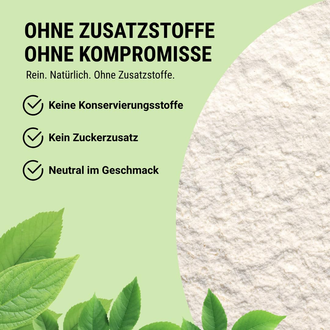 Polvo de clara de huevo orgánico GreenOrganic, 450 g, pasteurizado, secado por pulverización