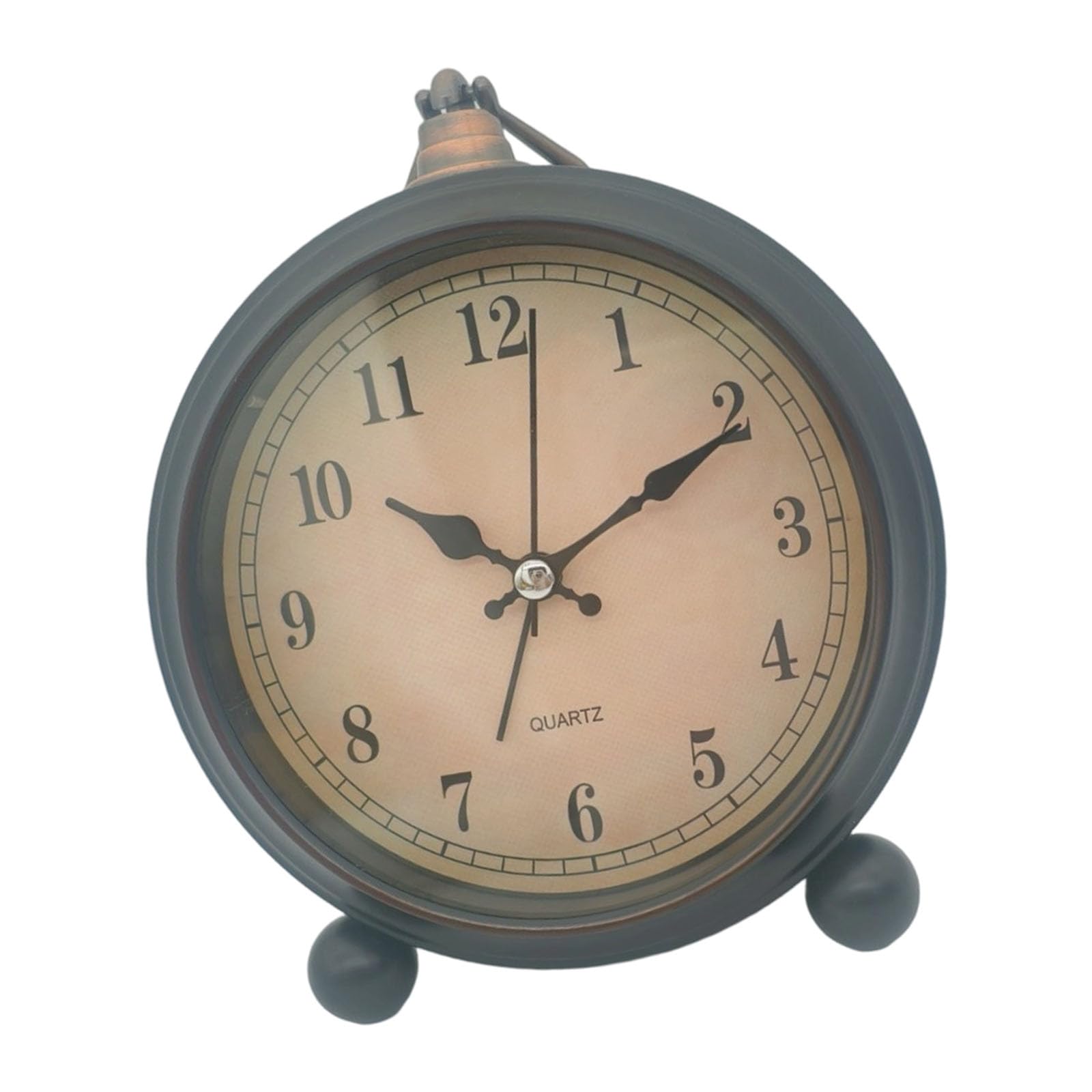 Yhplxyuus Metal Frame Retro Alarm Clock Battery Operated Quiet Operations Builts in Night Light for Bedroom Bedsides Decoration Night Light Alarm Clock