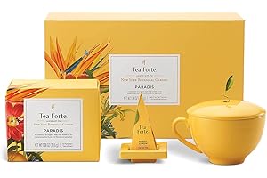 Tea Forte Paradis Gift Set with Cafe Cup, Tea Tray and 10...