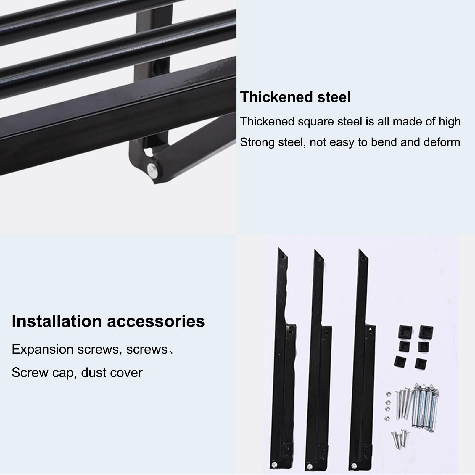 Scaffali per Garage per carichi Pesanti Scaffali sospesi, Scaffali per Organizer montati a Parete, Scaffali per Sistema di stoccaggio per Garage Scaffalature Metalliche Organizzatore di Strumenti