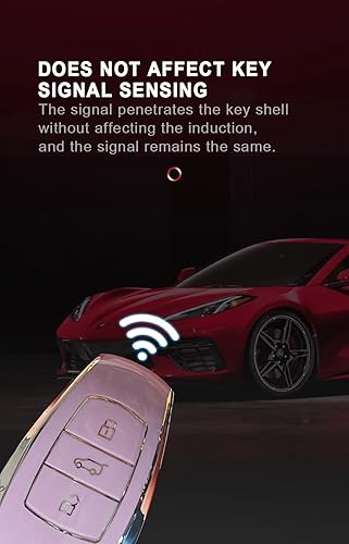 Miniatura 5 de ontto Funda para llavero para VW Smart Remote, funda para llave de automóvil de TPU con borde de silcero, compatible con Volkswagen Touareg