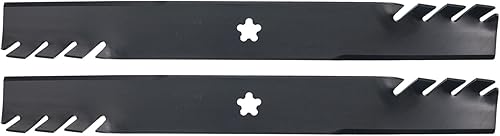 USA Mower Blades (2) Cuchilla de mantillo para AYP 127843 134149 138498 138971 Longitud 21 pulgadas. Ancho 2 1/2 pulgadas. Grosor: 0.204 pulgadas.