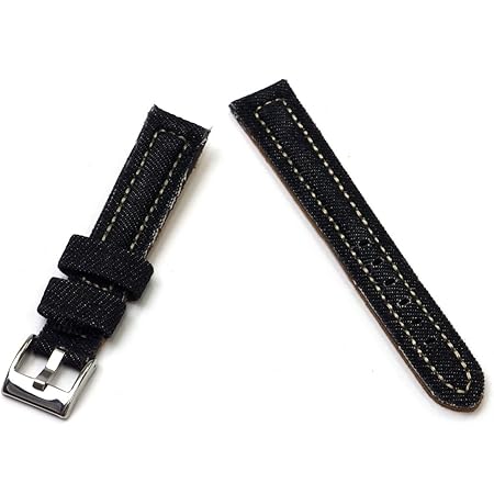 Amazon Diloy Fashion 3 18mm 腕時計用 デニム生地 本革ベルト ヨーロッパレザー バンド ジーンズ ベルト交換 ディロイ ファッション デニム バックル 付き 3 18 1 時計バンド 腕時計 通販