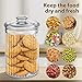 Vinkoe Cookie Jar, 51oz Acrylic Candy Jars with Lids, Apothecary Jars, Clear Cookie Jars for Easter, Christmas, Candy Buffet, Office Desk, Party Table, Nuts, Cookies, Chocolate, Coffee Pod, Tea