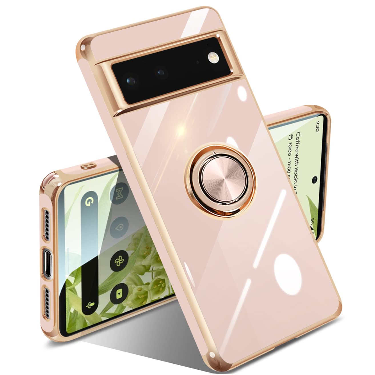 Amazon.co.jp: Google Pixel 6 ケース リング付き リング 米軍MIL規格 
