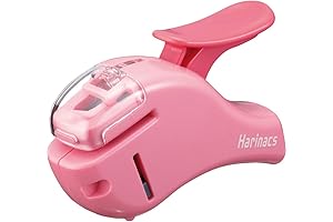 Plus Paper Clinch Compact Staple Free Staple | SLN-MSH305P, Pink