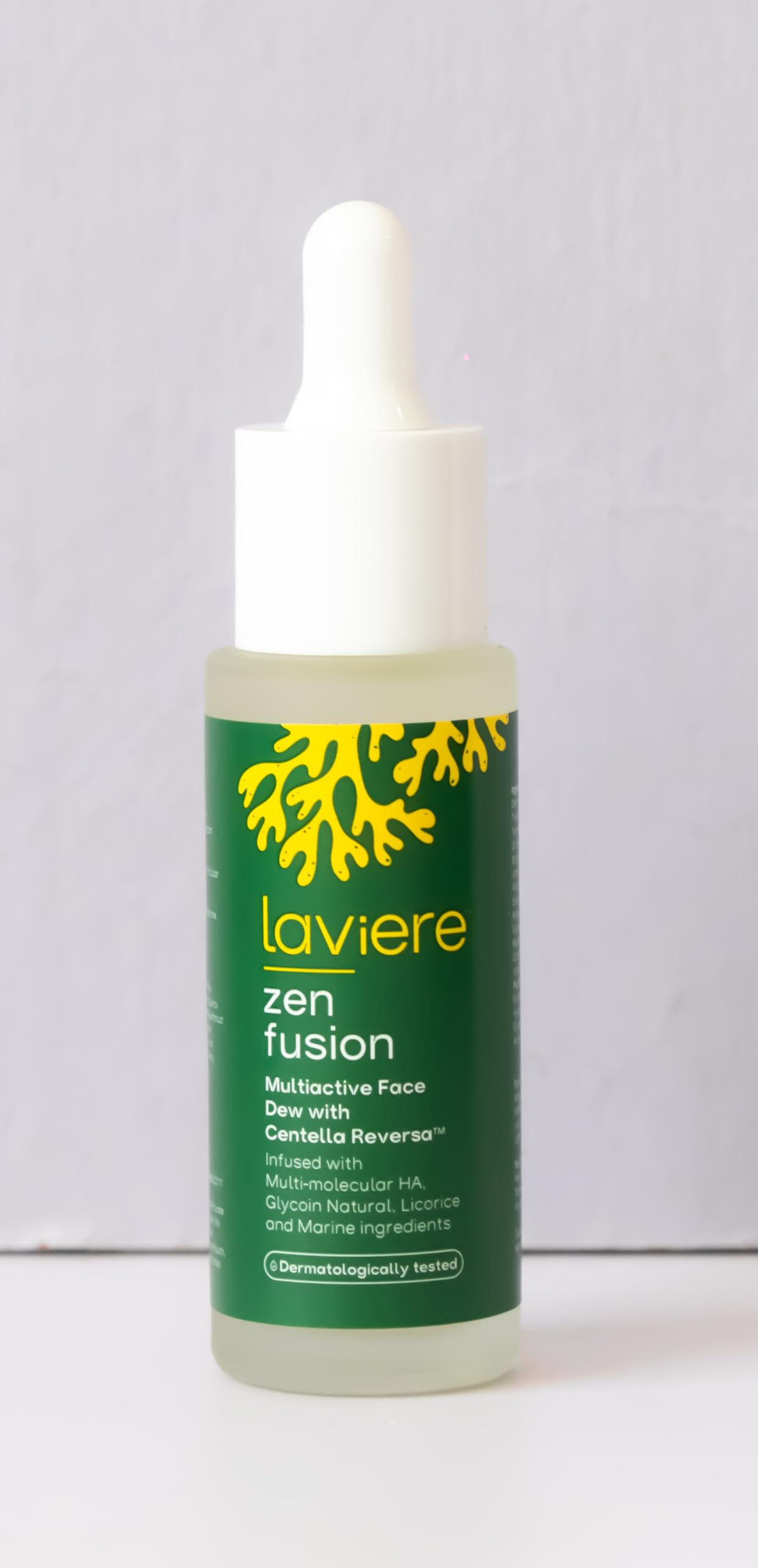 Laviere Zen Fusion Multi-Active Dew Centella Reversa Korean Serum, Hydrating & Glowing, Reduces Dark Spots | Hyaluronic Acid & Peptide Blend For Lasting Hydration, Suitable For All Skin Types 30 Ml