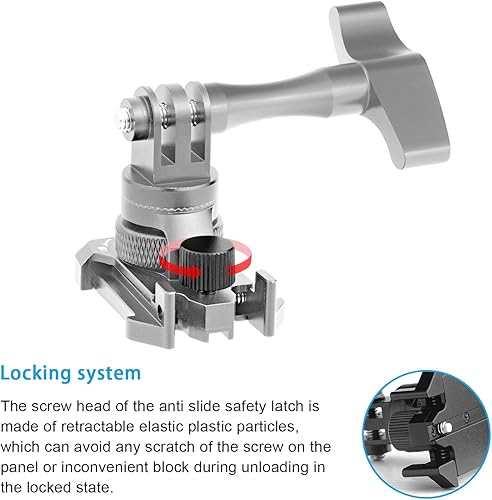 Miniatura 5 de 360° Rotate Gopro casco cabeza montaje rápido hebilla clip soporte básico correa casco hebilla adaptador soporte para GoPro Hero 8/9/10/11/12 DJI