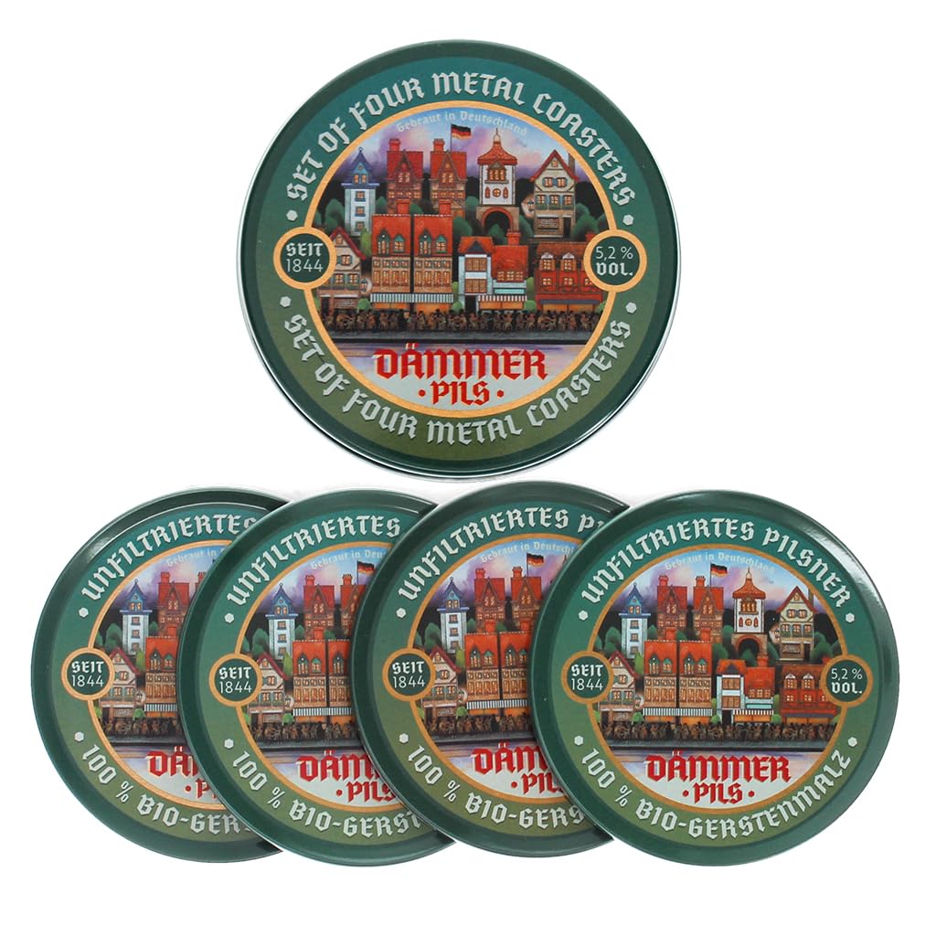 Rex London Dammer Pils Metal Coasters (Set Of 4)