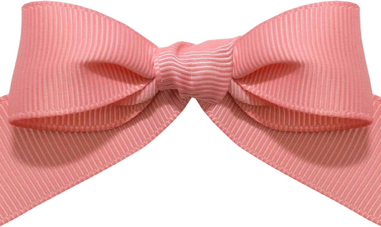 Morex Ribbon Grosgrain Fabric Solid Color Ribbons, Gift Wrapping, Christmas and Wedding Décor, for Crafting and Floral Arrangements, 7/8" x 100 Yd, Dusty Rose