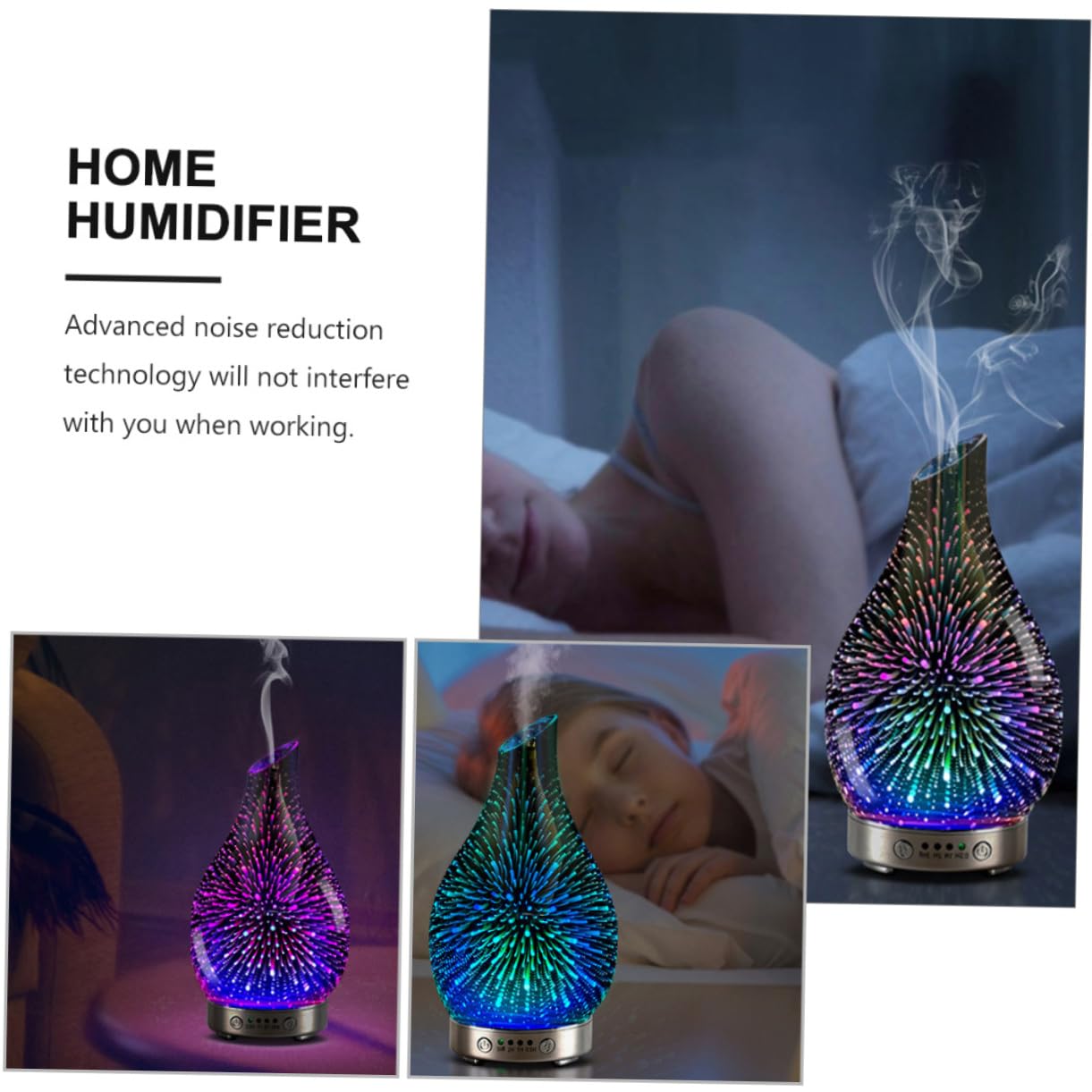 Diffusor Mit Kühlem Nebel Und Farbwechsel-led-licht Stummer Luftbefeuchter Aus Glas Für Ätherische Öle Geeignet Als Haushaltsnachtlicht