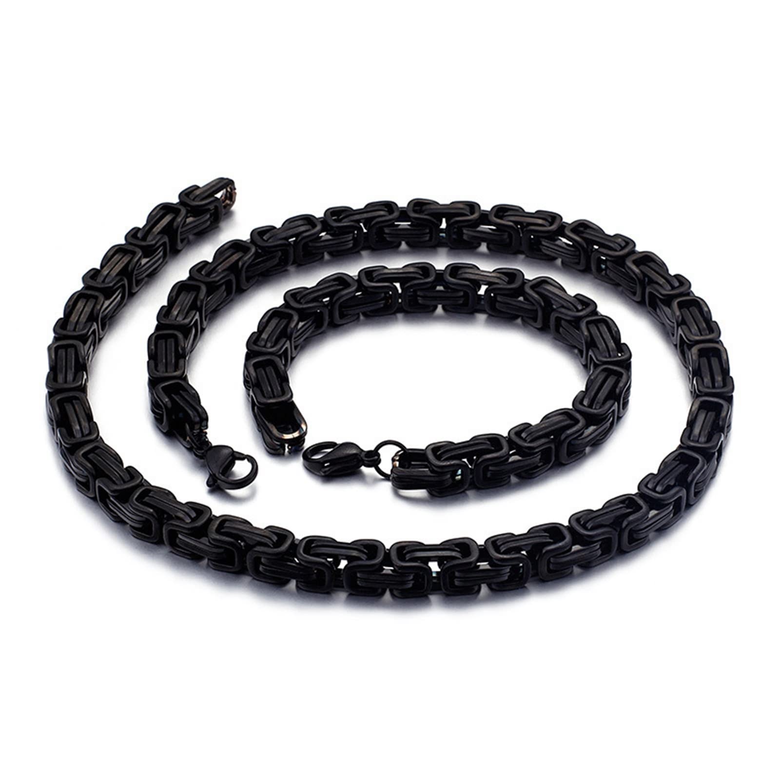 HLTYGWX Herren-Gliederarmband, Herren-3D-Edelstahl-Schnallenkettenarmband