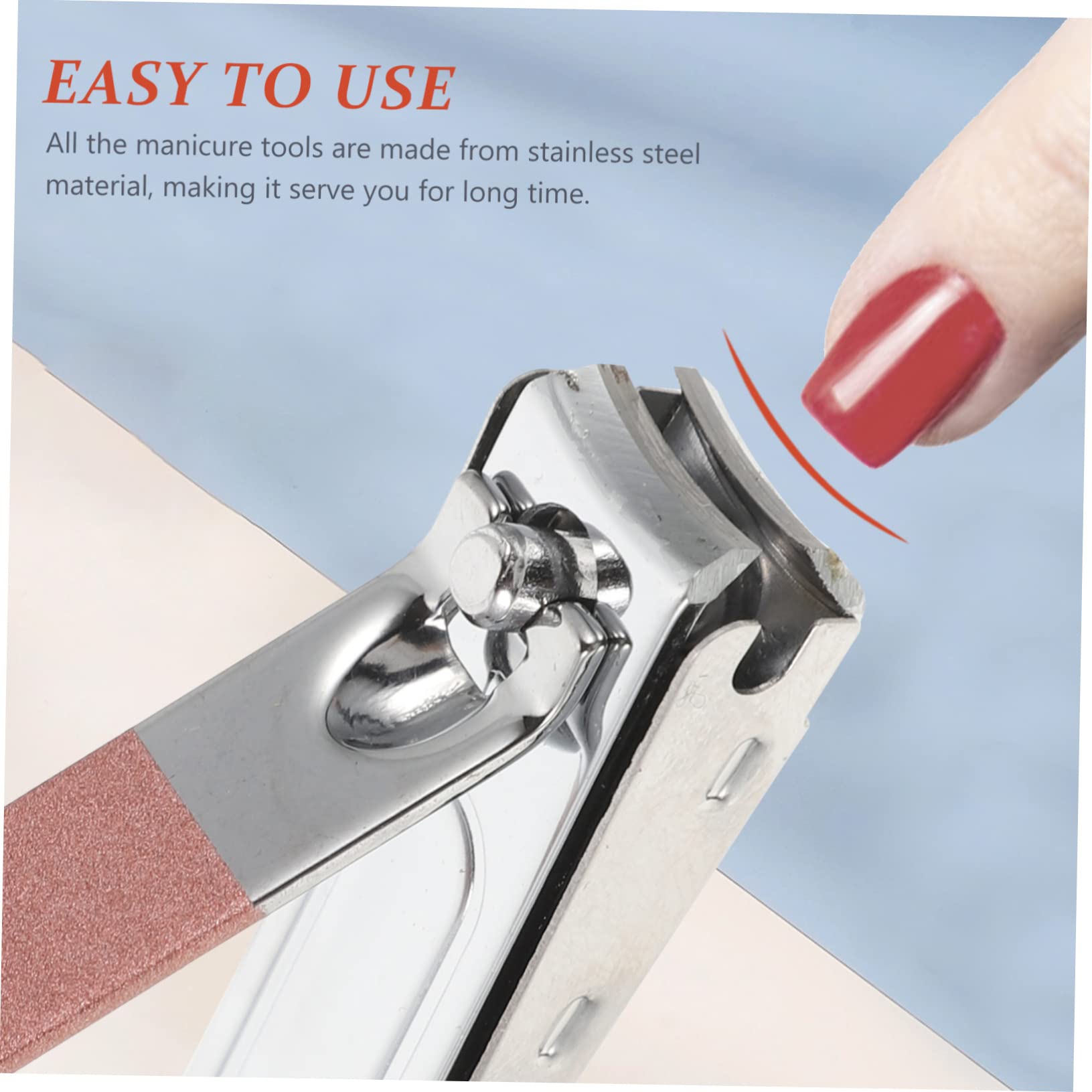 Healvian 3sets Professionale Di Strumenti Per Manicure Da Viaggio Kit Completo Per Unghie e Pedicure Con Custodia Tema Cartone Animato Accessori Acciaio Inossidabile Per Donna Facile Da
