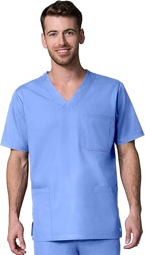 Red Panda Maevn - Camiseta con cuello en V para hombre con 3 bolsillos