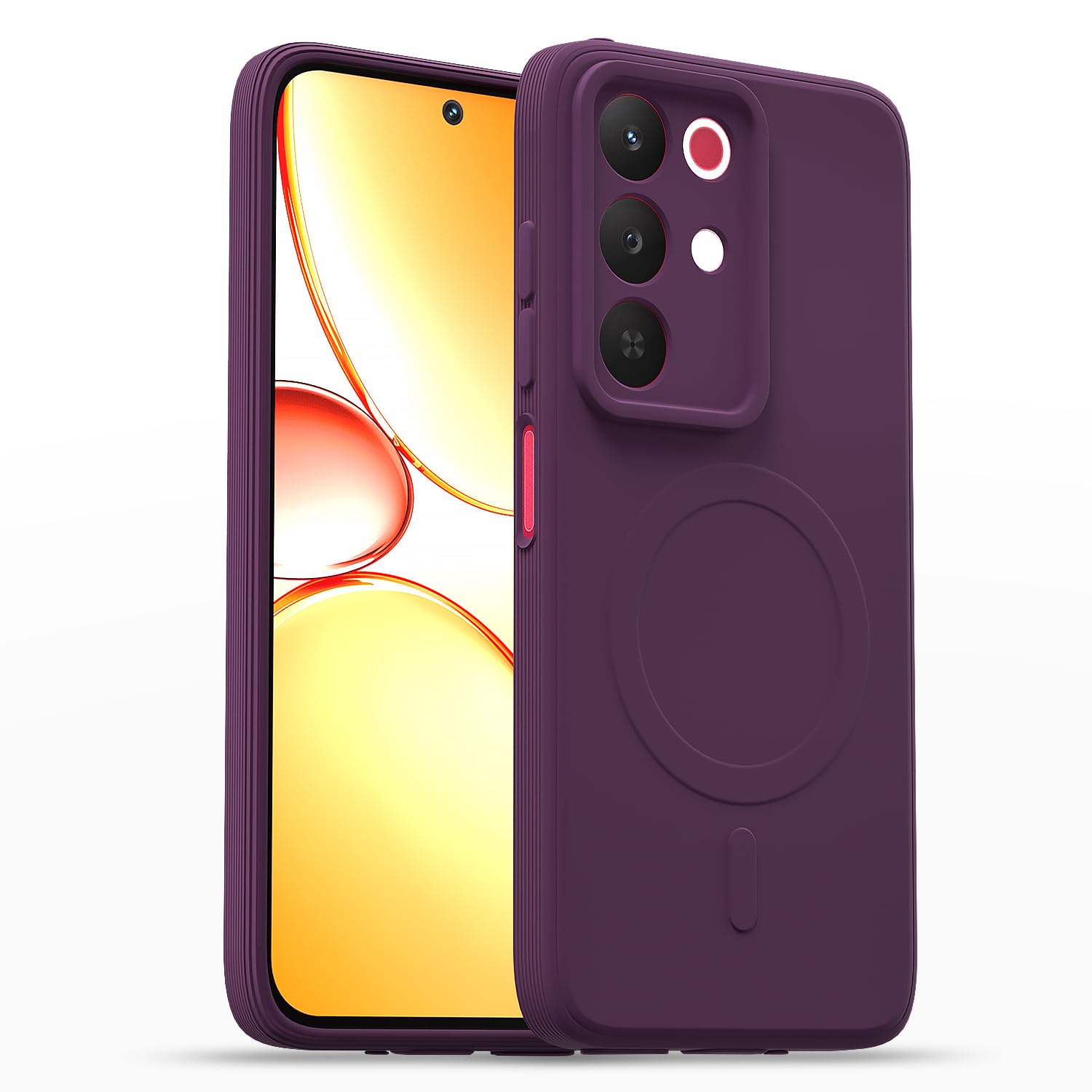 Pikkme Back Cover for Realme Narzo 90X 5G / Realme C85 5G / Realme 15X 5G Soft Matte Silicone Mag-Safe Design (Mag-Safe Not Support) Camera Protection | Slim Fit Bumper Cover (Purple)