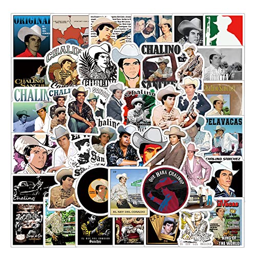 52Pcs Chalino Sanchez Stickers Pack, Singer Graphic Aesthetic Vinyl Waterproof Decals for Water Bottle,Laptop,Phone,Skateboard,Scrapbooking,Journaling Choice for Adults Fans for Party Favor