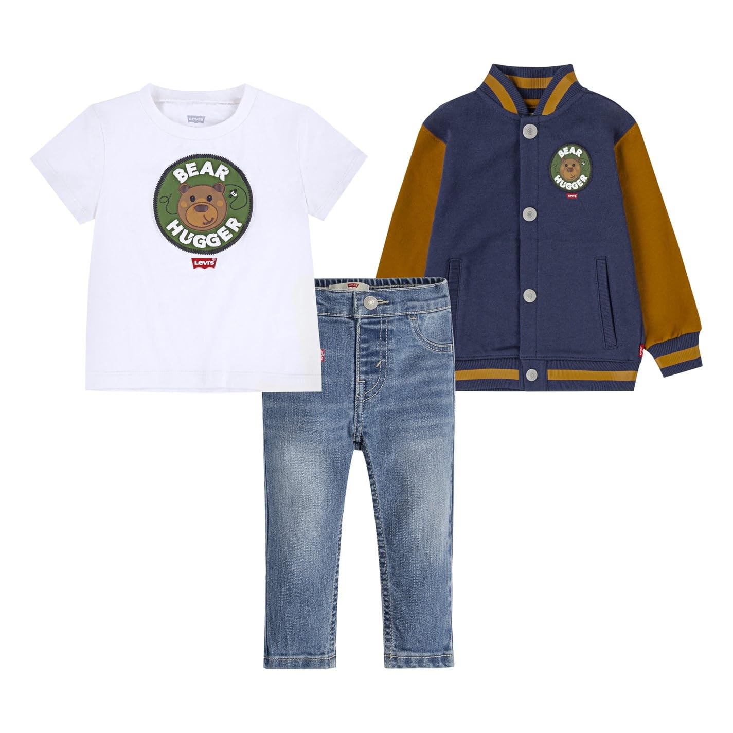 Levi's Lvb Best Hugger Jacket, Tee And Juegos de 3 piezas Bebé-Niños