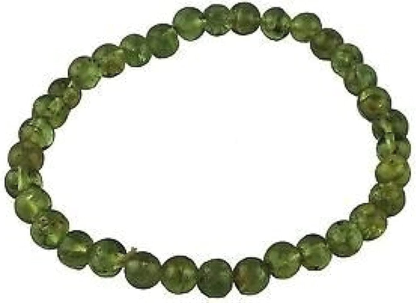 PERIDOT BEADED BRACELET WELLNESS FASHION JEWELRY HANDCRAFTED ACCESSORY GEMSTONE
