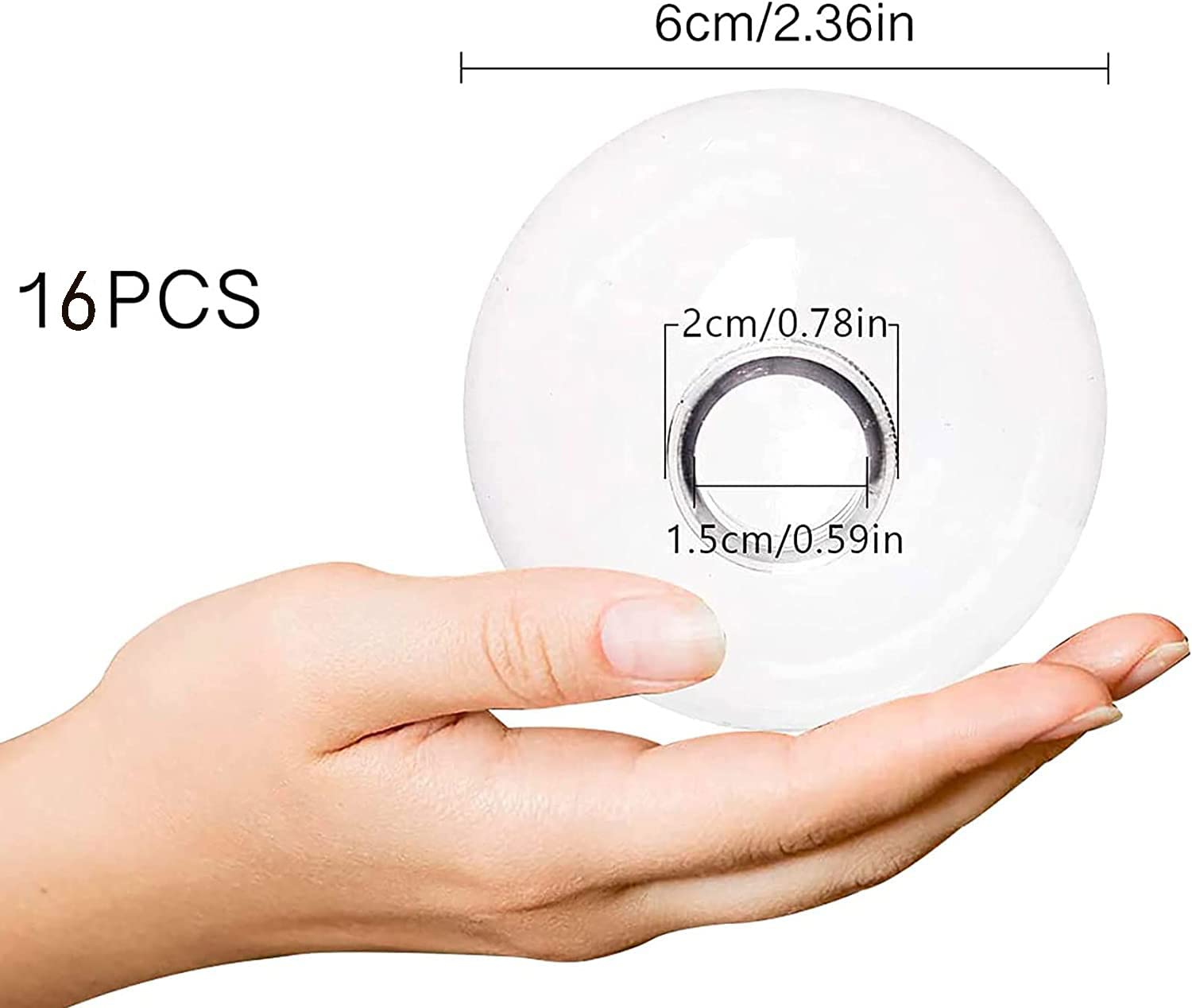 16 Bolas Transparentes de Navidad