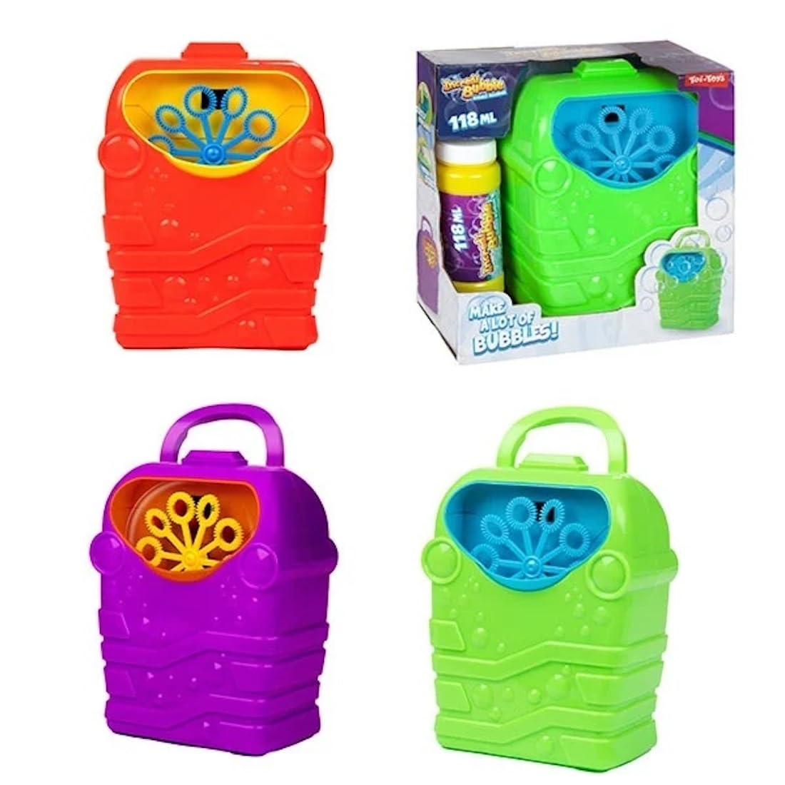 Toi-Toys Soap Bubbles Machine with Carry Handle 3Var