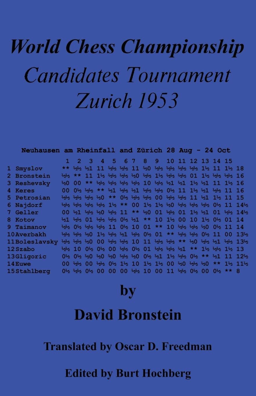 World Chess Championship Candidates Tournament Zurich 1953