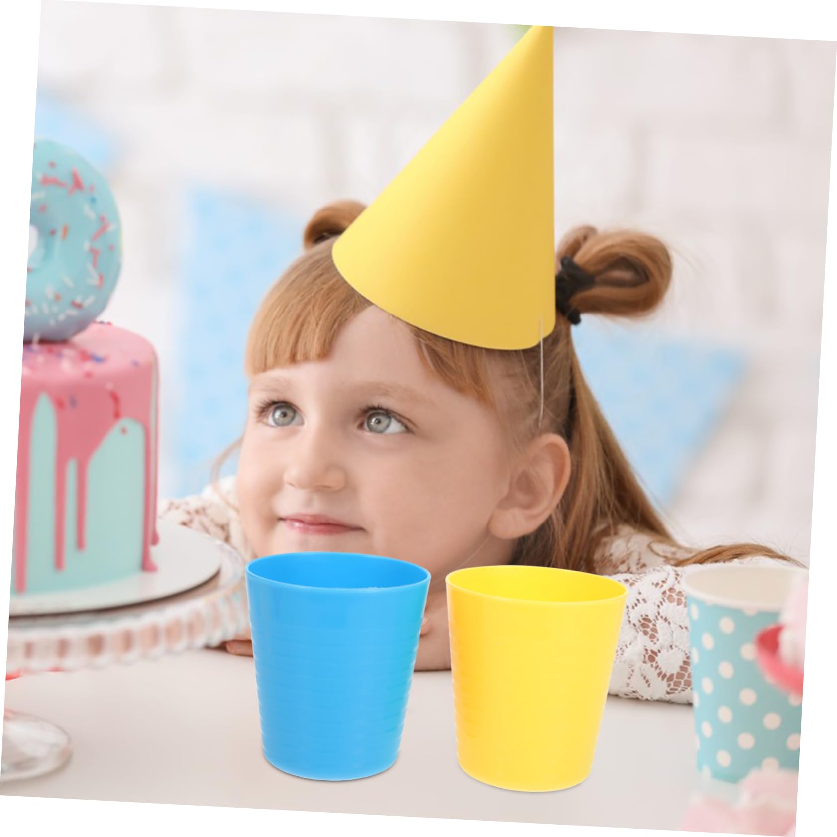 VINTORKY 16Pcs Plastic Drinking Cups Unbreakable Party Cups for Water Juice Beverages Safe Lightweight Design for Home School Outdoor Use