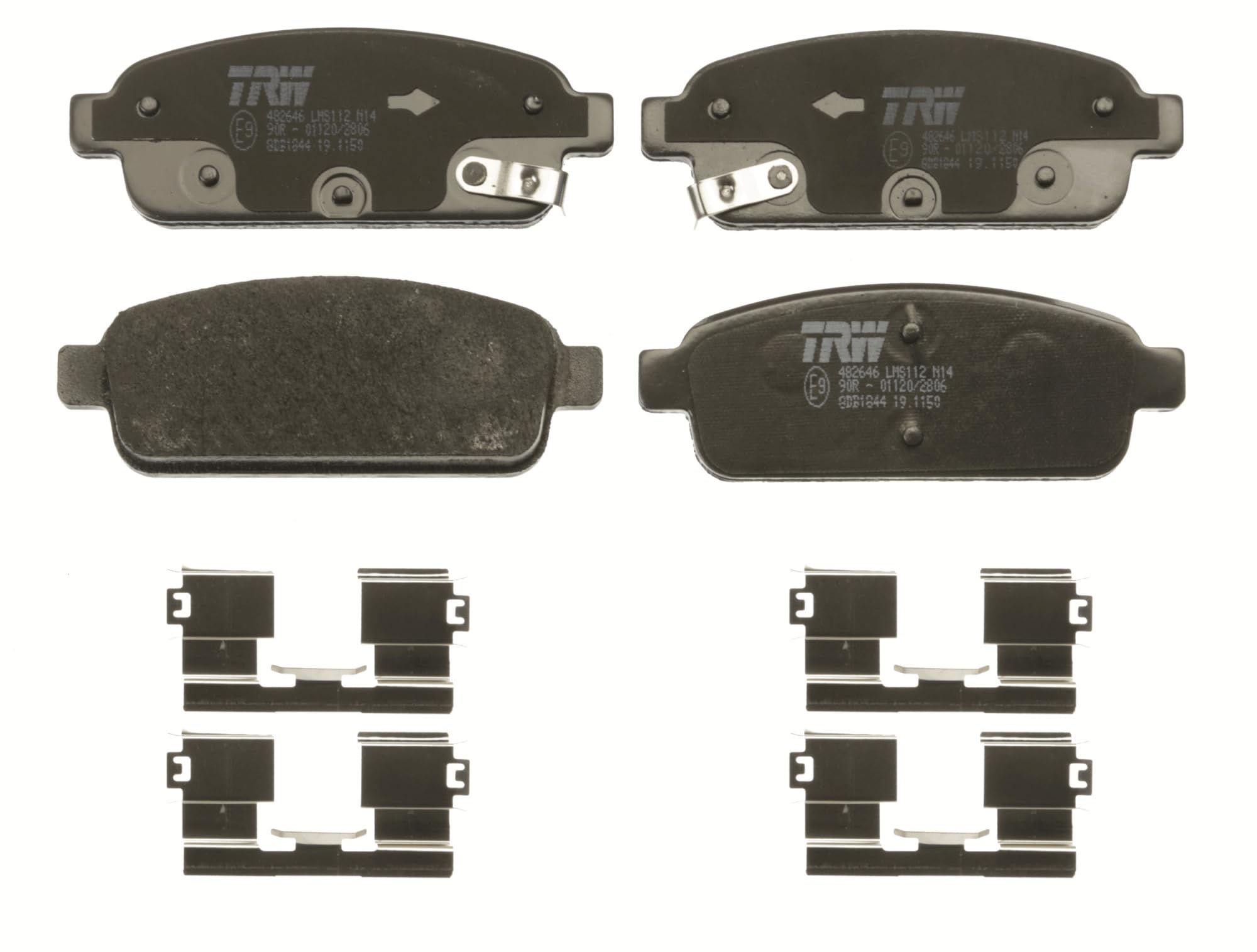 TRW GDB1844 Pastiglie Freno Set di 4 para Opel Mokka/Mokka X (J13) 2012 - Assale Posteriore e Altri Veicoli
