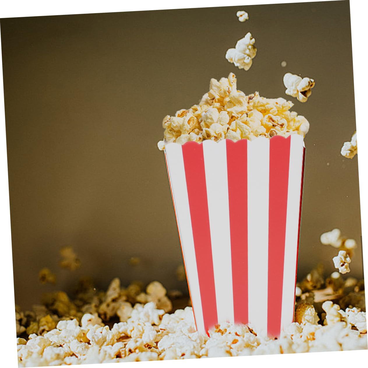 Alipis 50stücke Stk Einweg-popcorn-eimer für Kinobesuche Rot-weiß Gestreifte Popcorn-papierboxen für Snacks Einweg-kino-popcorn-becher