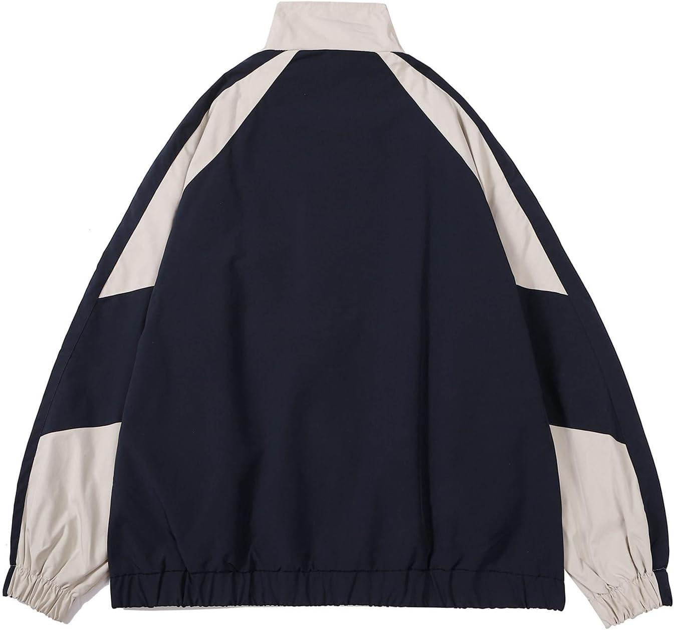 UNISEX Y2k Zip-Up Jackets Hip Hop Patchwork Windbreak Lightweight Jackets Varsity Oversized 90s Sport Jacket