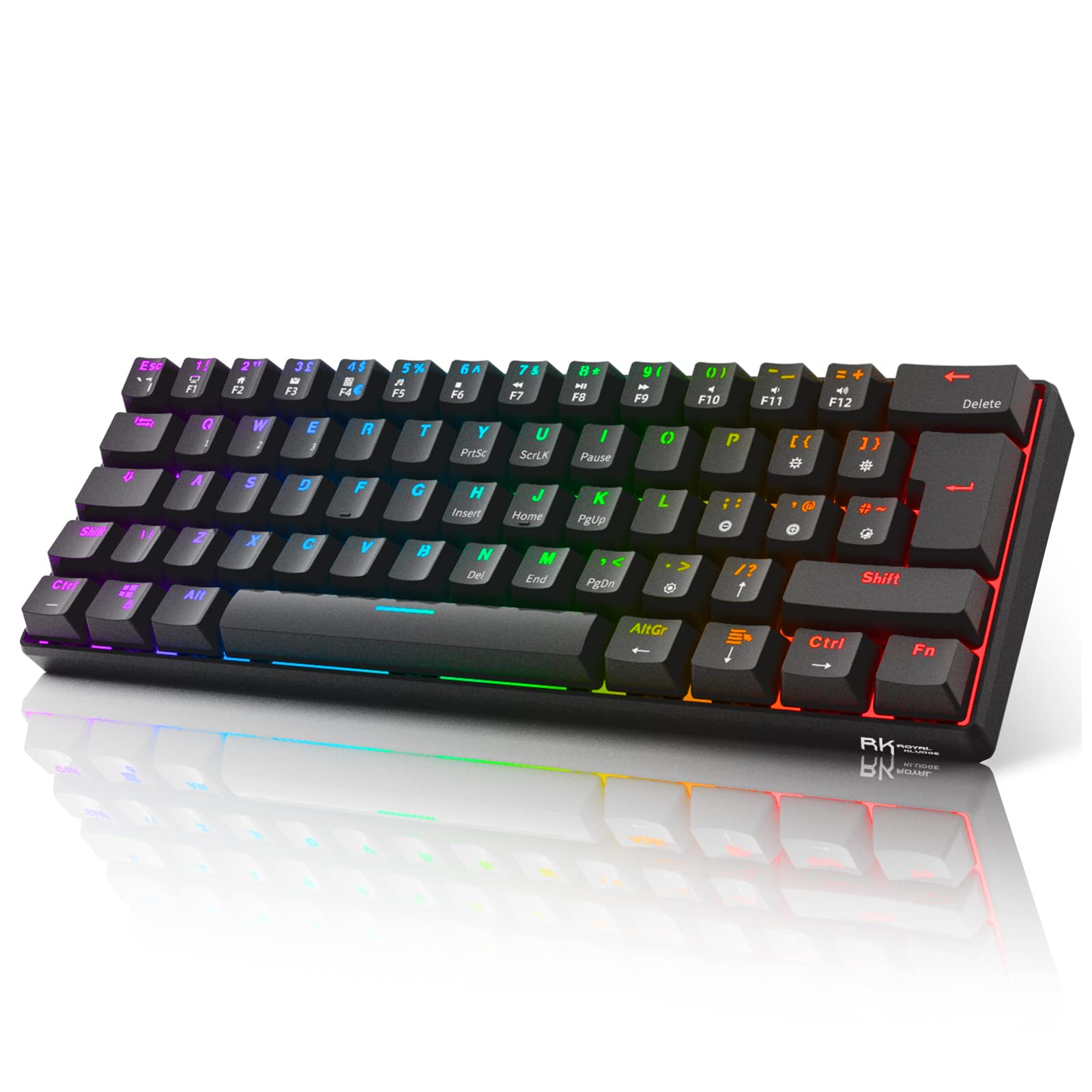 RK61 Mechanical Gaming Keyboard 2.4Ghz Wireless/Bluetooth/Wired 60