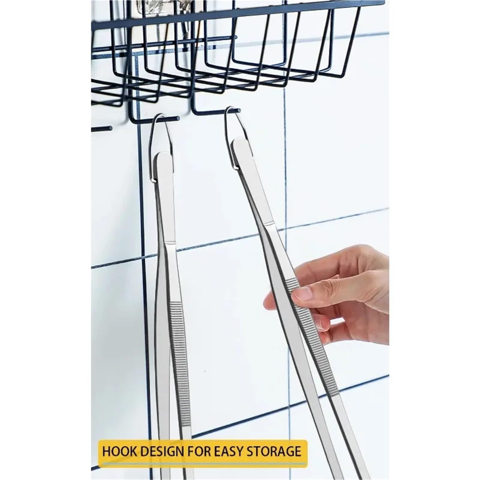 Pinze Da Cucina 2 uds pinzas pinzas finas pinzas de cocina de acero inoxidable 304 extralargas for cocina comida de mar y barbacoa Para Cocina(12inch)