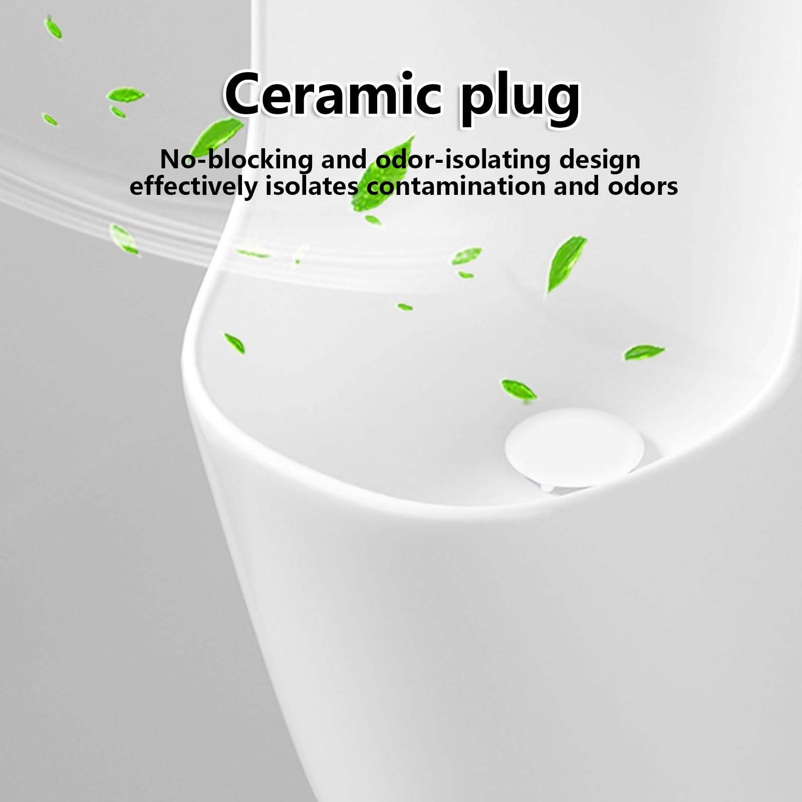 Orinatoio Commerciale con Scarico, Orinatoio Maschile in Ceramica A Parete con Sensore Intelligente, Salvaspazio(White)