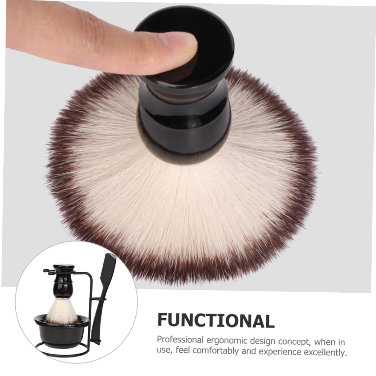 minkissy Men's Shaving Kit Manual Razor Brush and Bowl Traditional Shaving Set for Dad Husband or Boyfriend