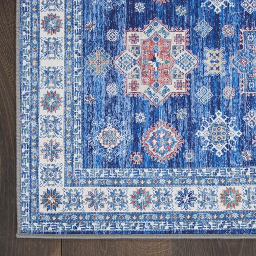 Tapete decorativo azul 1'10" x 5' Runner miniatura 5