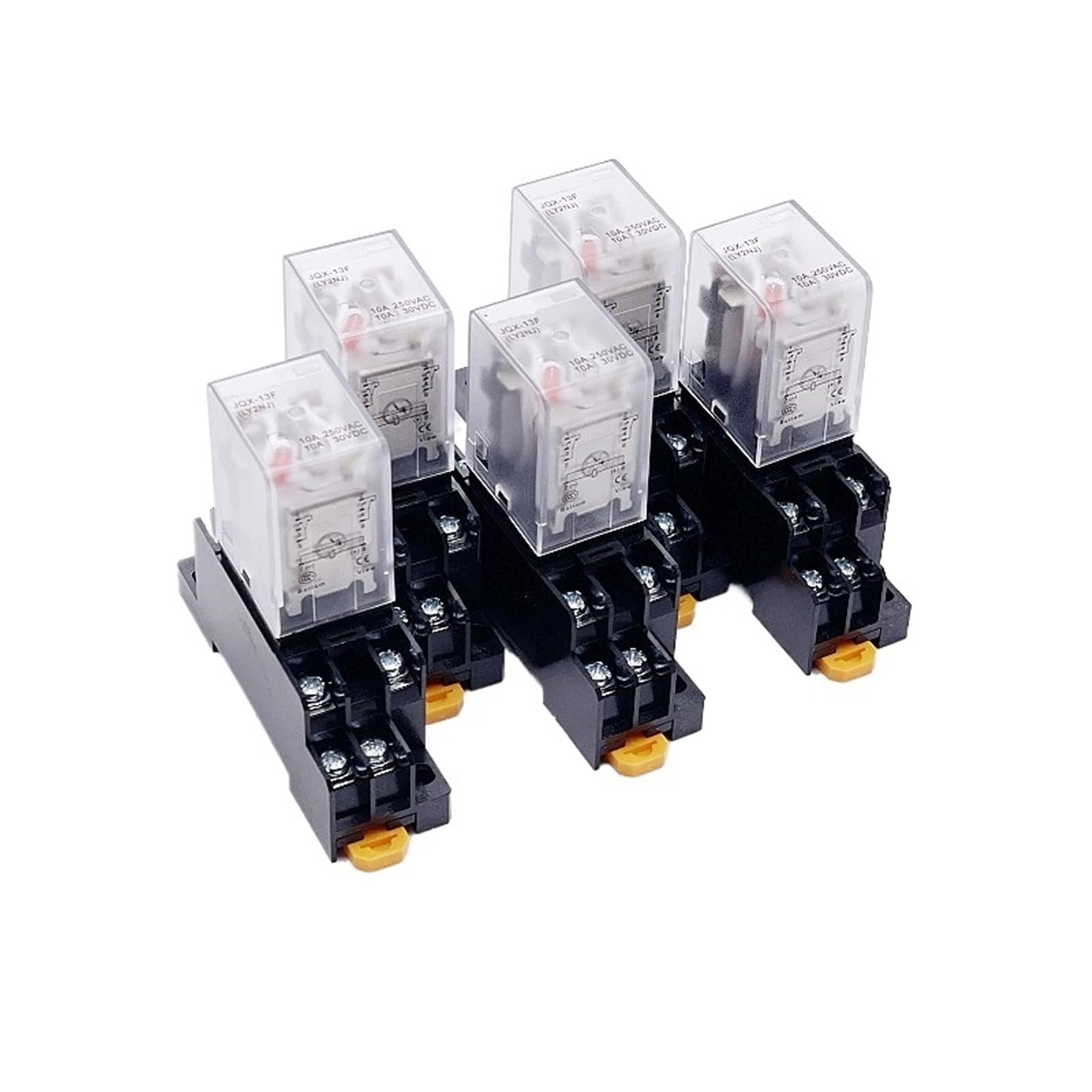 Bobina de relé de alta potencia JQX-13F HH62P Interruptor de relé electromagnético mini DPDT general con base de zócalo CA 110 V 220 V CC 12 V 24 V 5 A(AC 24V)